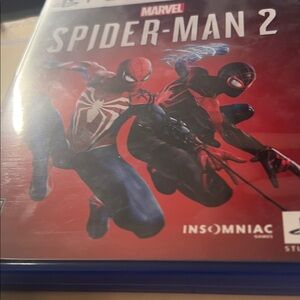 Sony Spider-Man 2 Game Cover - Red and Black